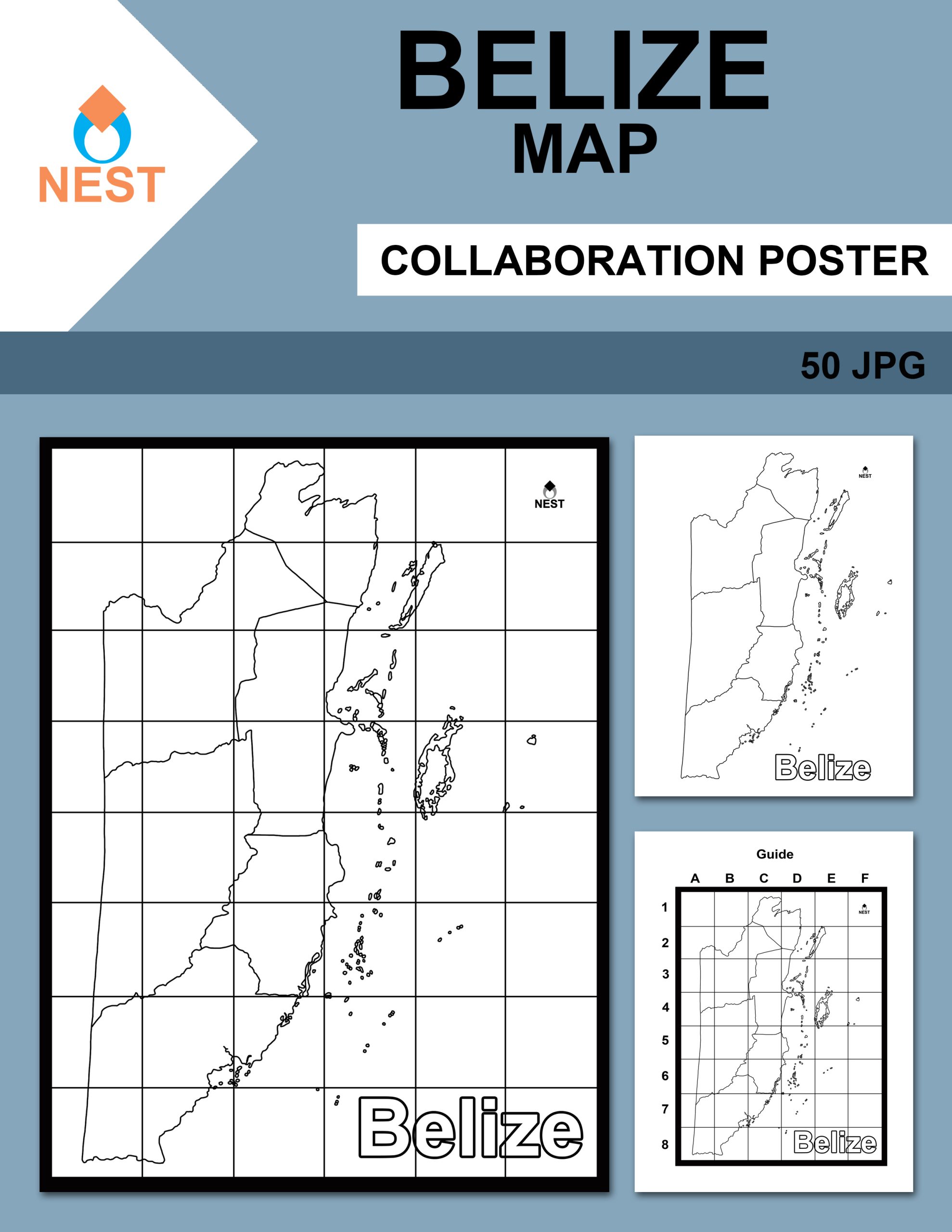 Belize Map Collaboration Poster