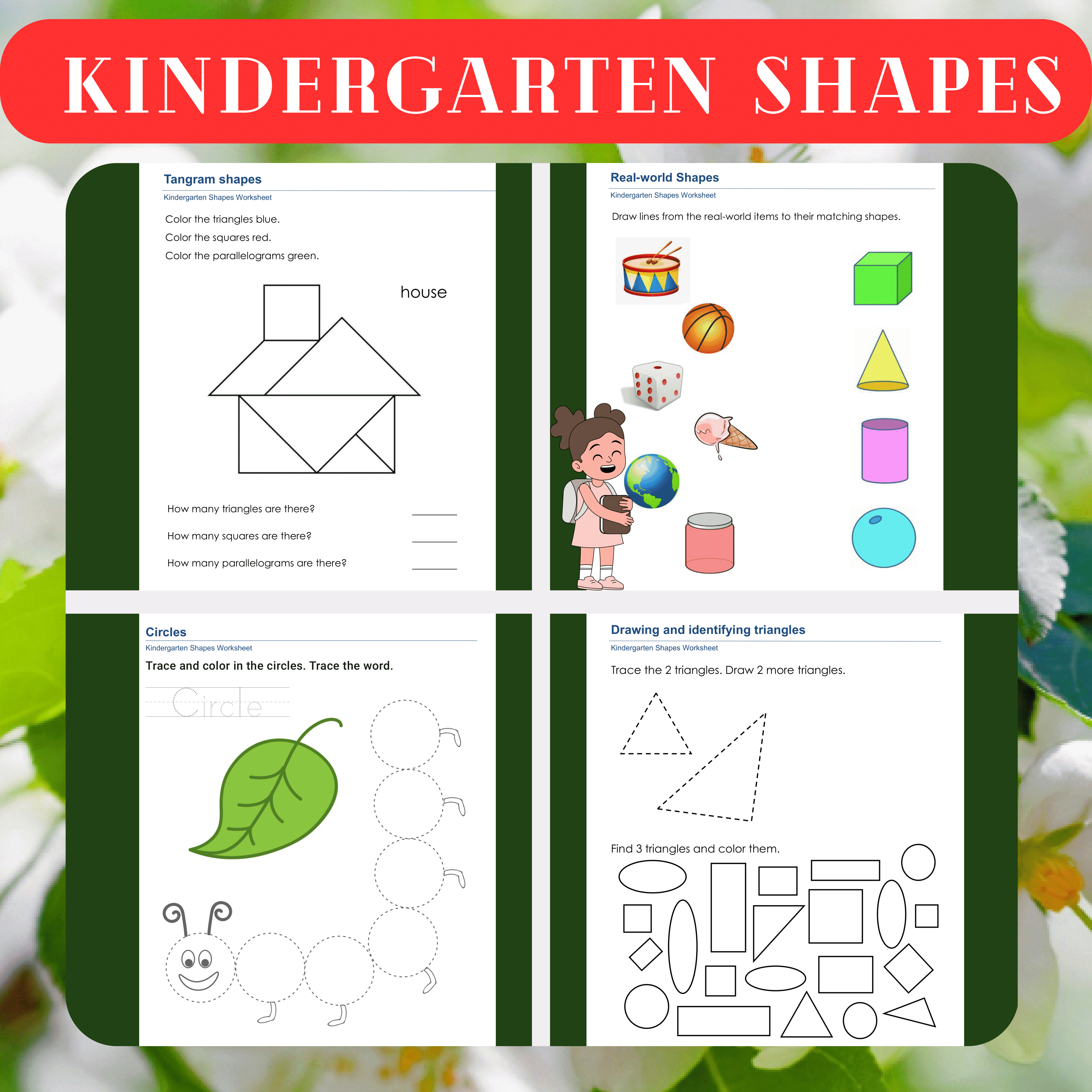 Kindergarten Shapes Worksheets