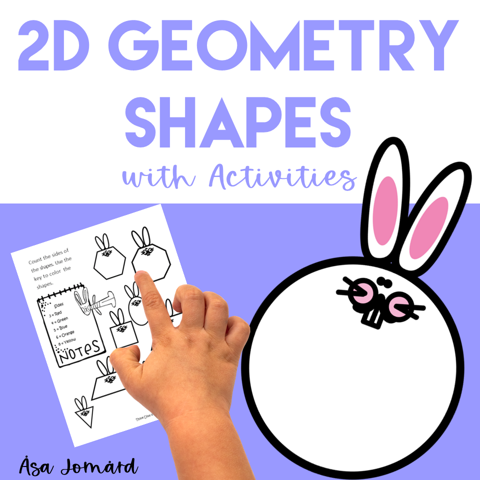 2D Shapes Worksheet with Activities | Spring Easter