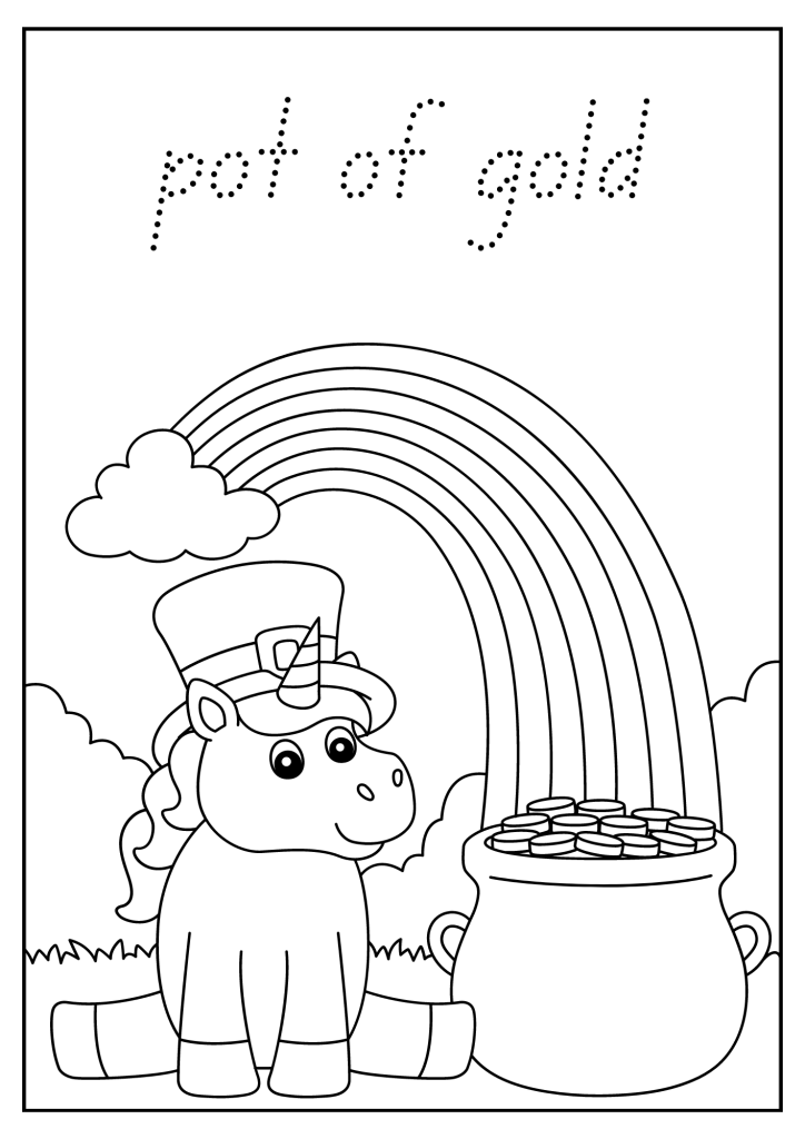 St. Patrick's Day March Coloring Pages - Happy Leprechaun St Patrick's ...