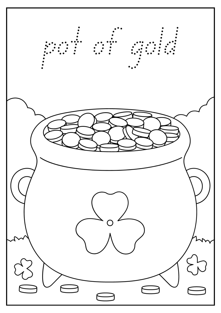 St. Patrick's Day March Coloring Pages - Happy Leprechaun St Patrick's ...