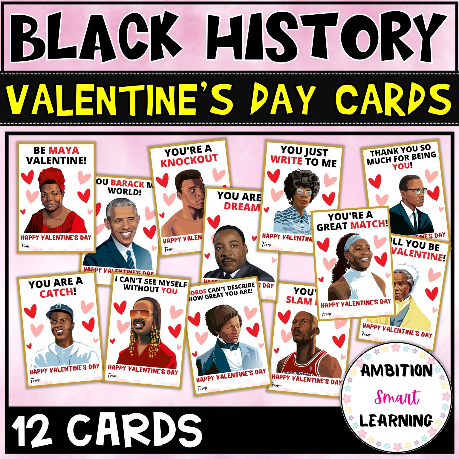 Black History Valentine's Day Cards - Made By Teachers