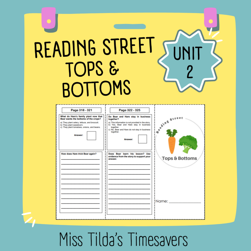 Tops & Bottoms - 3rd Grade Reading Street - Made By Teachers