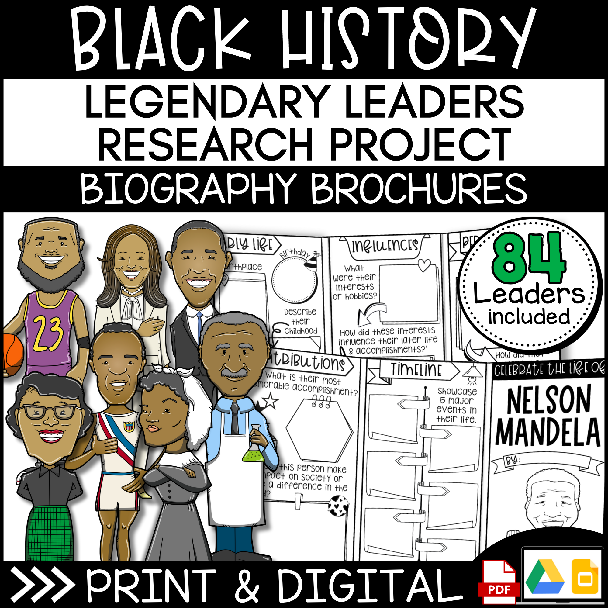 Black History Biography Brochure Research Project