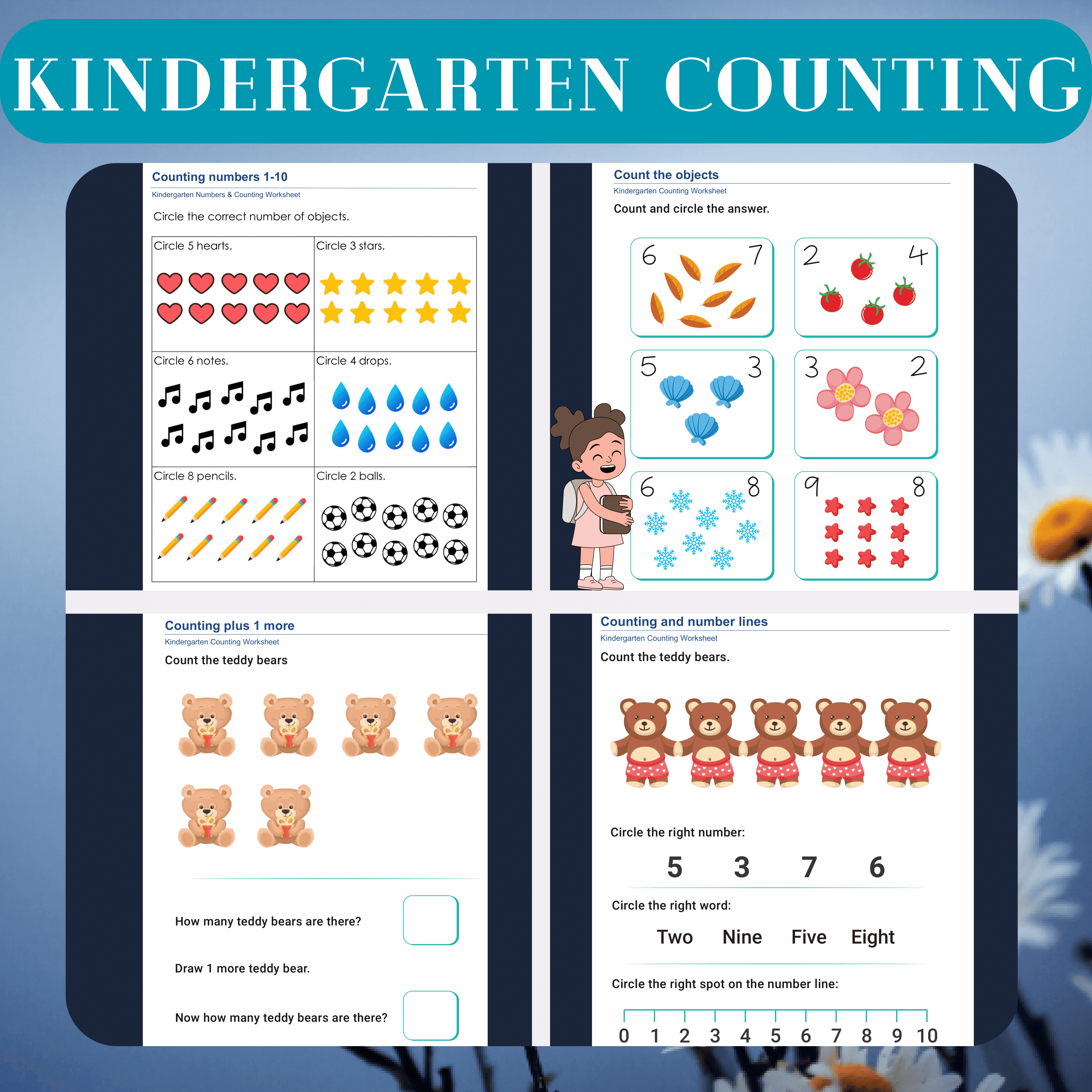 Kindergarten Counting Worksheets