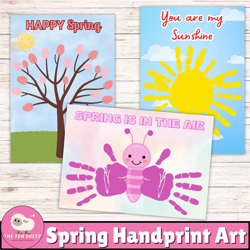 Spring Handprint Art | DIY Winter Handprint Craft Activity Memory Keepsake