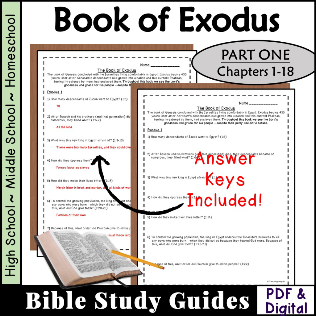 Bible study questions for Exodus (CH 1-18) - Made By Teachers