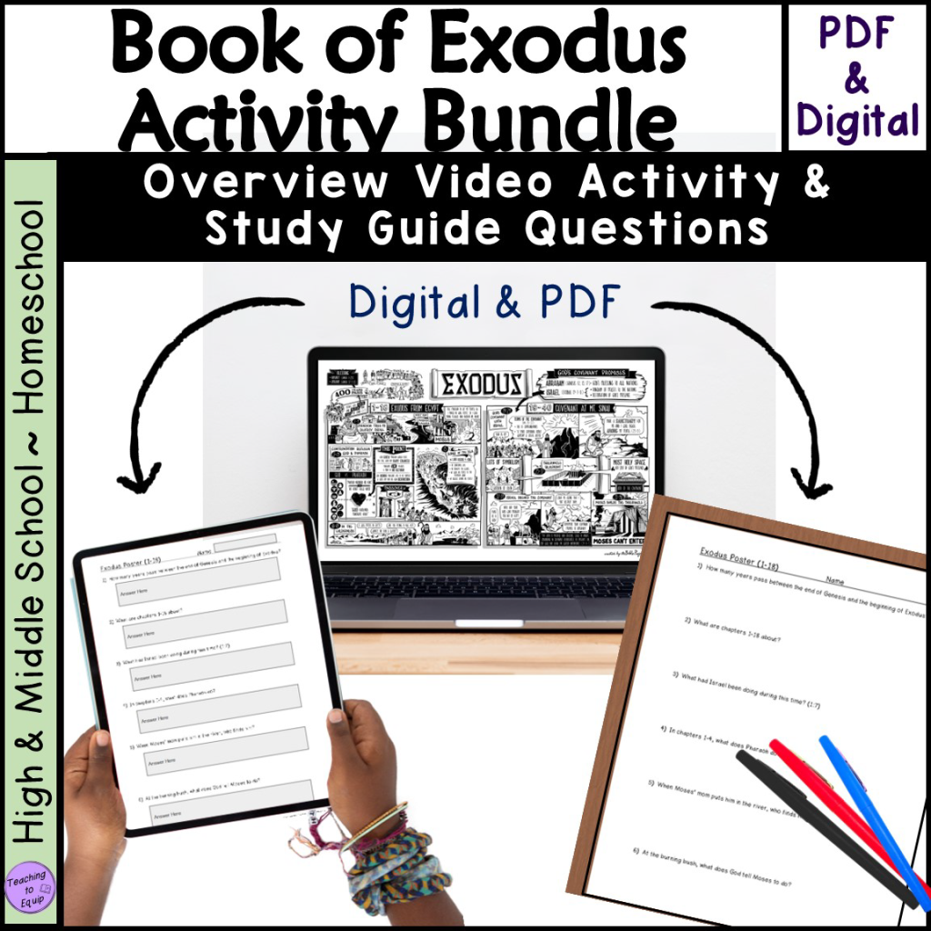 Exiodus Module Exodus Bible Study Activity BUNDLE - Made By Teachers
