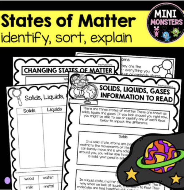 States Of Matter Worksheets - Solid, Liquid and Gases - Made By Teachers