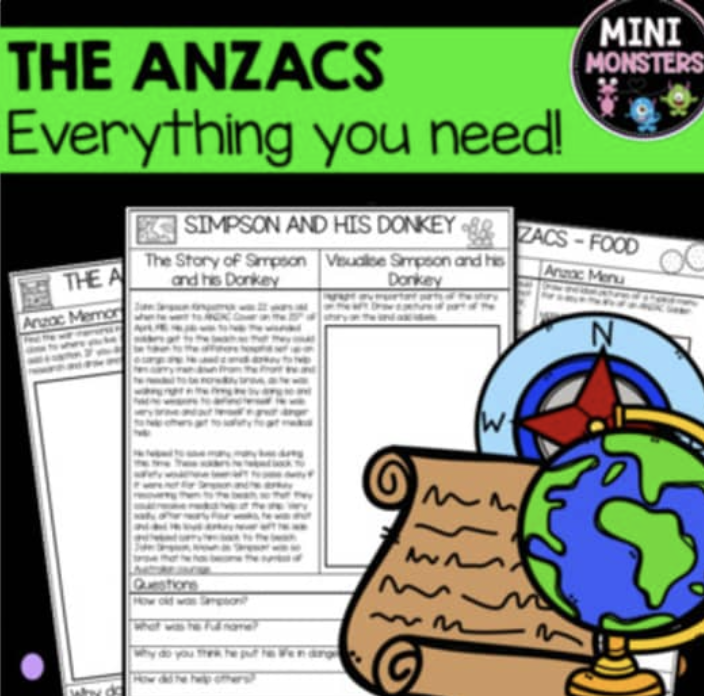 ANZAC Worksheets