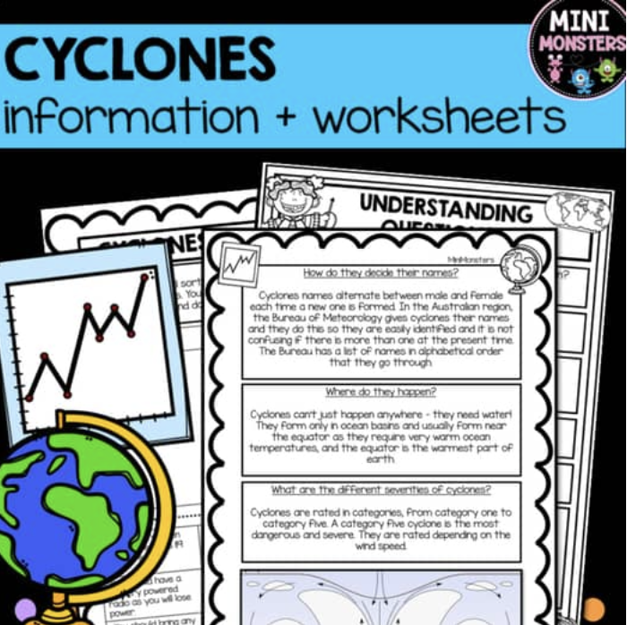 Cyclones Worksheet Packet