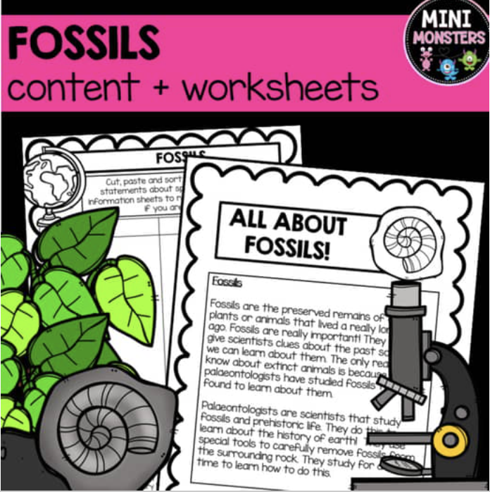 Fossils Worksheets and Information
