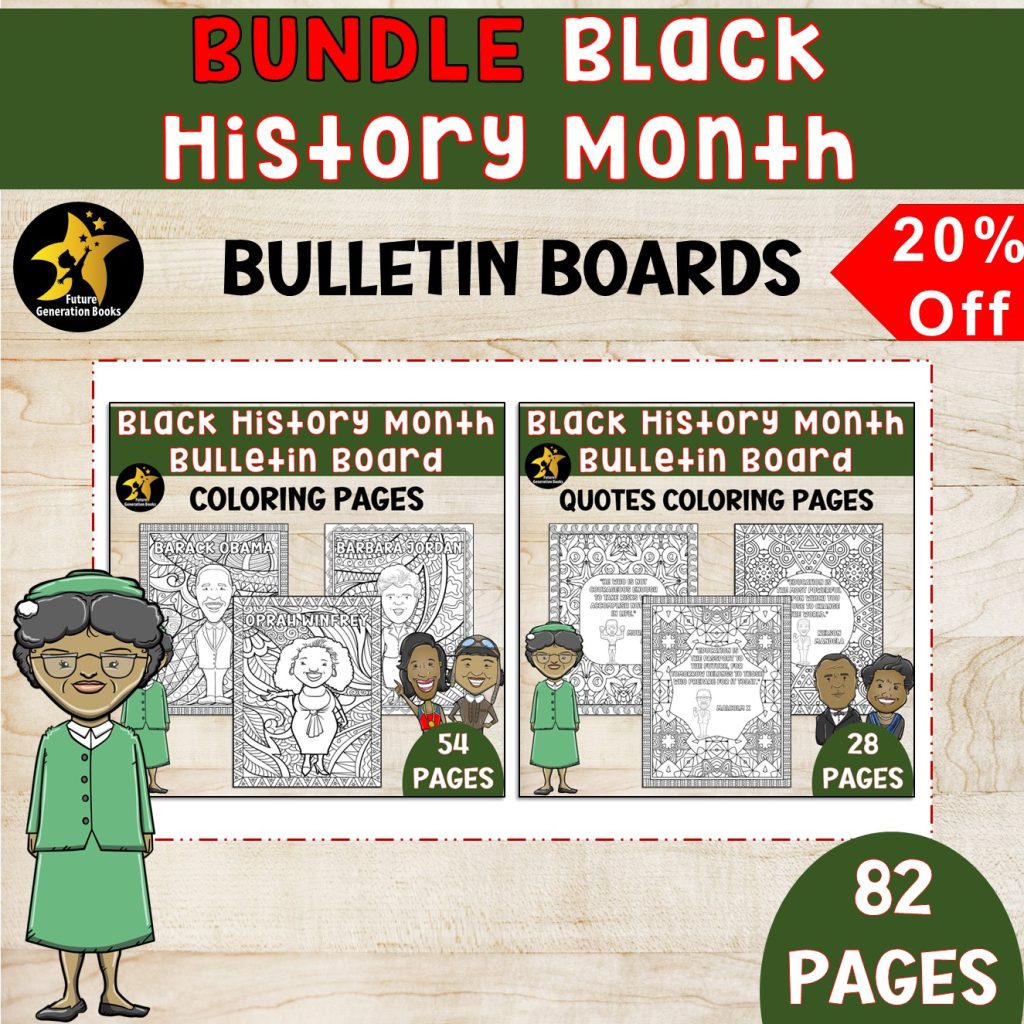 BUNDLE Black History Month Activities Bulletin Board Coloring Pages ...