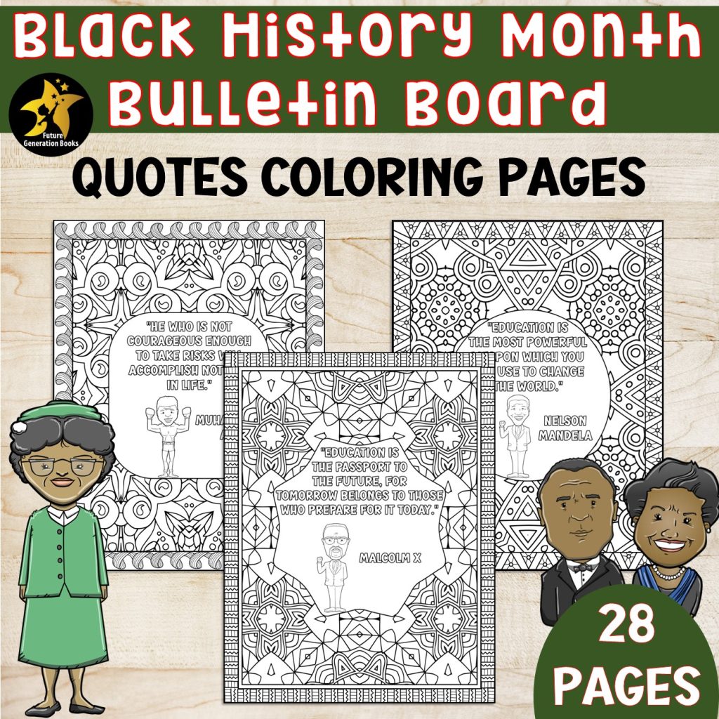 BUNDLE Black History Month Activities Bulletin Board Coloring Pages ...