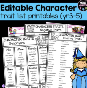 Character Traits Word Wall EDITABLE | Made By Teachers
