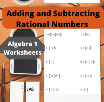 Adding and Subtracting Rational Numbers Worksheet For 7th 8th and 9 th ...