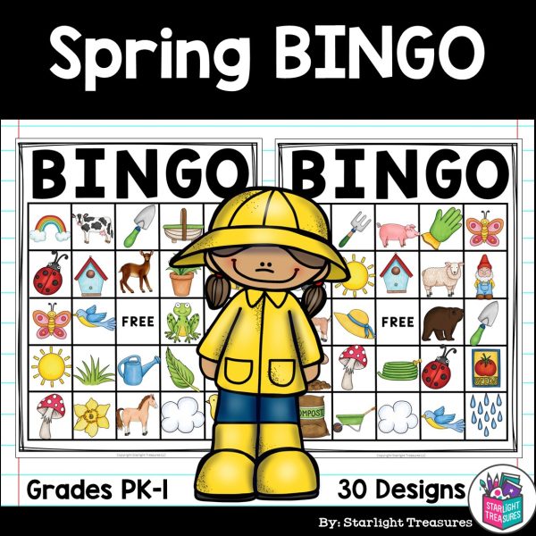Spring Bingo Cards for Early Readers - Spring Bingo FREEBIE - Made By ...