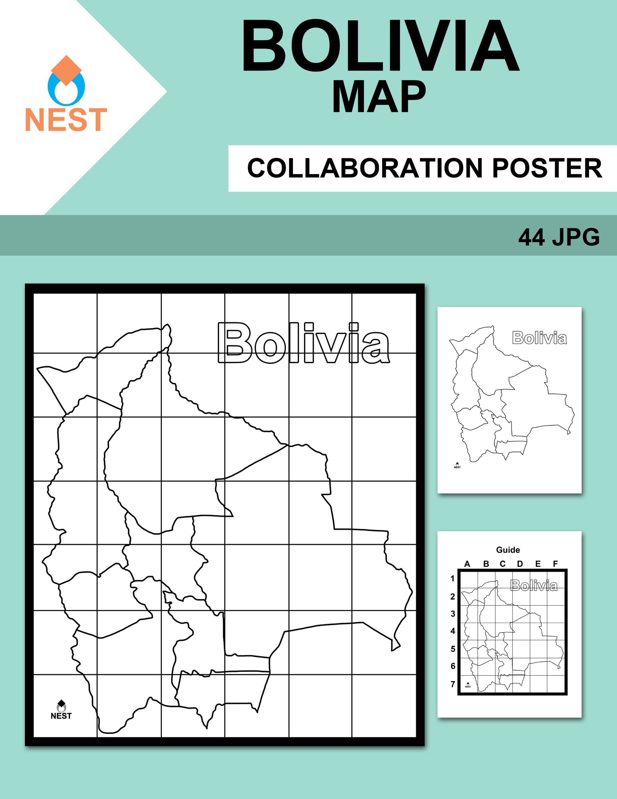 Bolivia Map Collaboration Poster