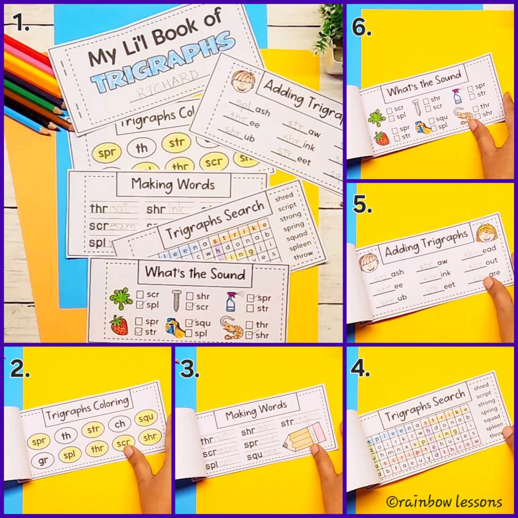 Trigraphs Booklet | Three Letter Blends Activities | Trigraph ...
