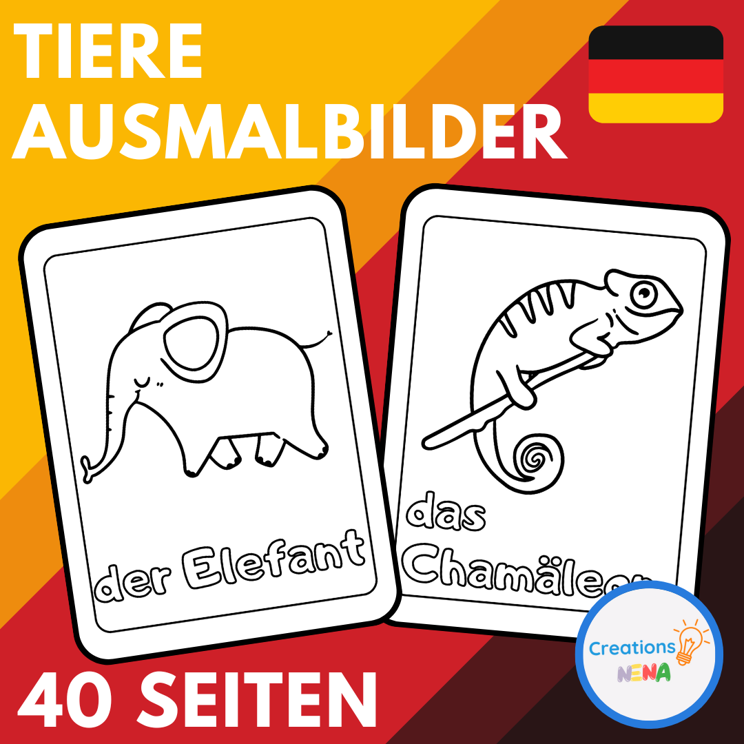 Animals Coloring Pages in German ( die Tiere )