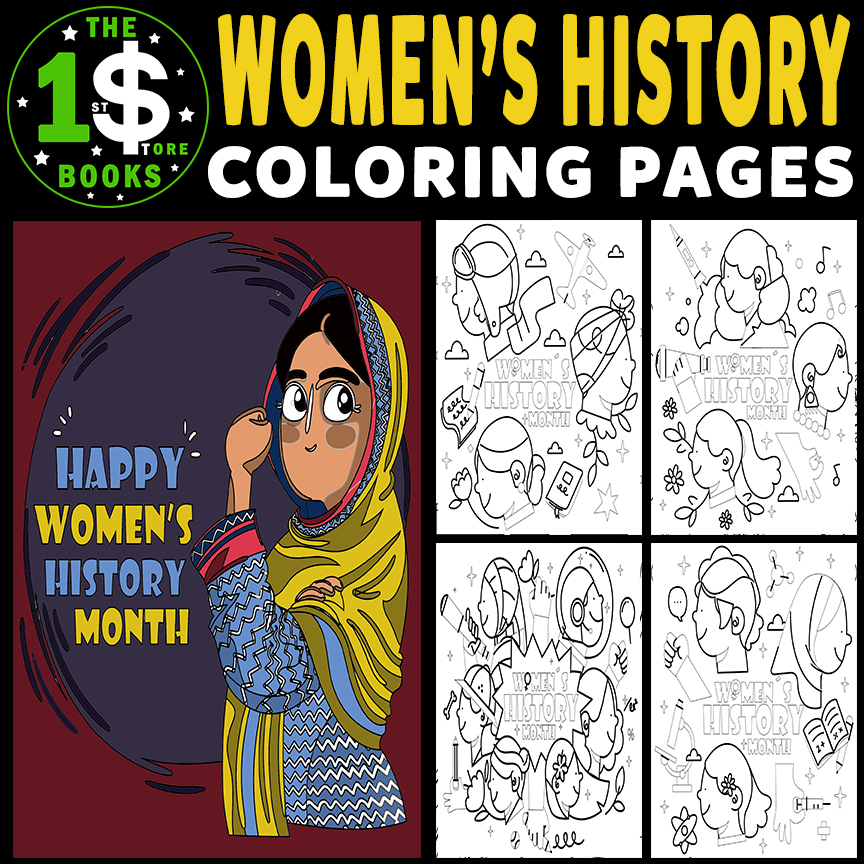 Women’s History Month Coloring Pages | March Holiday Coloring Sheets