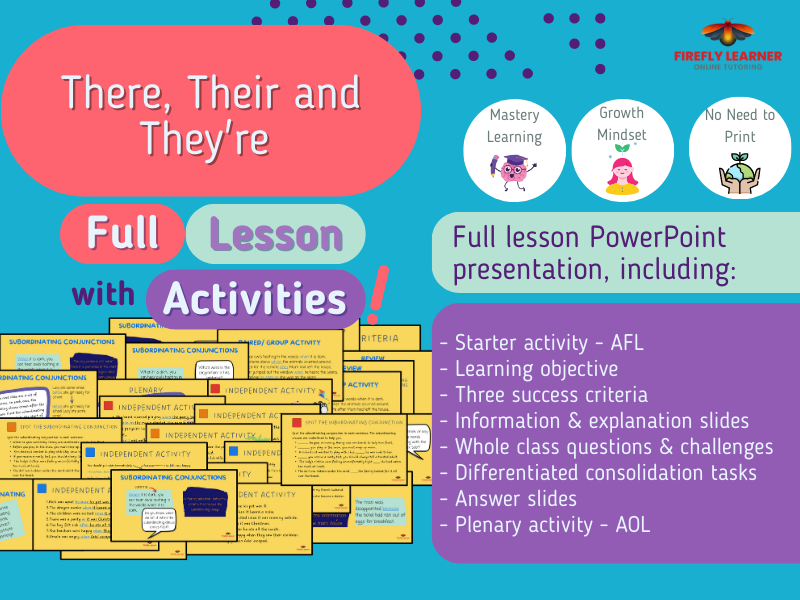 There, Their and They're - Complete Grammar Lesson with Activities!