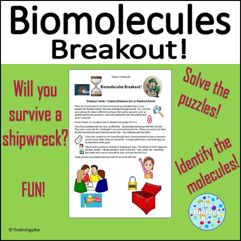 Biomolecule Review Breakout Escape Room