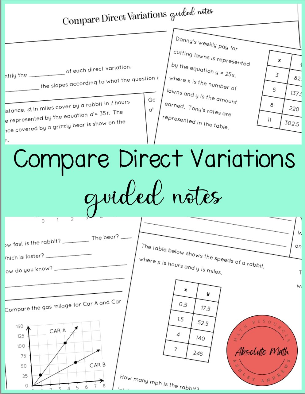 Direct Variations Practice 2 | Made By Teachers