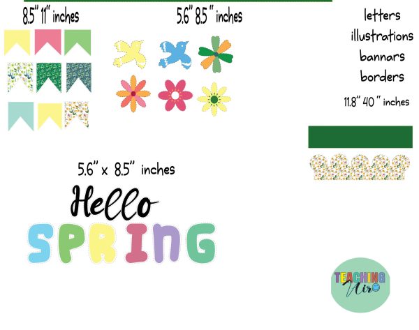 Hello Spring Bulletin board Kit | Spring March Classroom Wall/Door ...