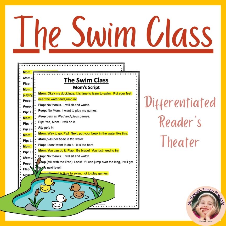 The Swim Class- Differentiated, Multileveled, Decodable Reader's Theater Script