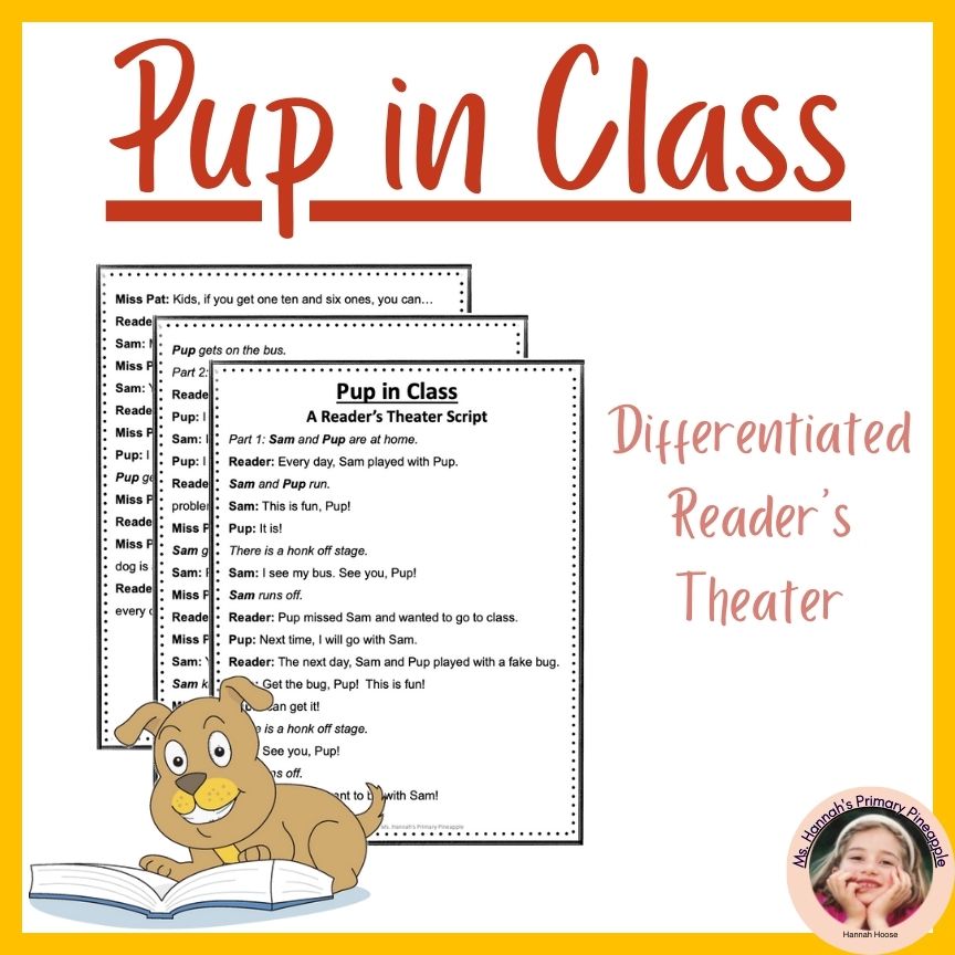 Pup in Class- Differentiated, Multileveled, Decodable Reader's Theater Script