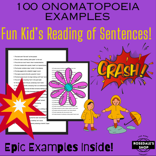 100 Onomatopoeia Examples ~ Symphony of Vibrant Sounds for All Ages to Enjoy!