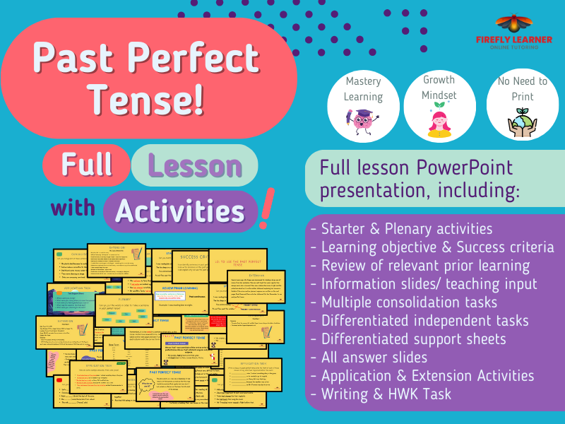 Past Perfect Tense - Full Lesson Presentation & Activities!