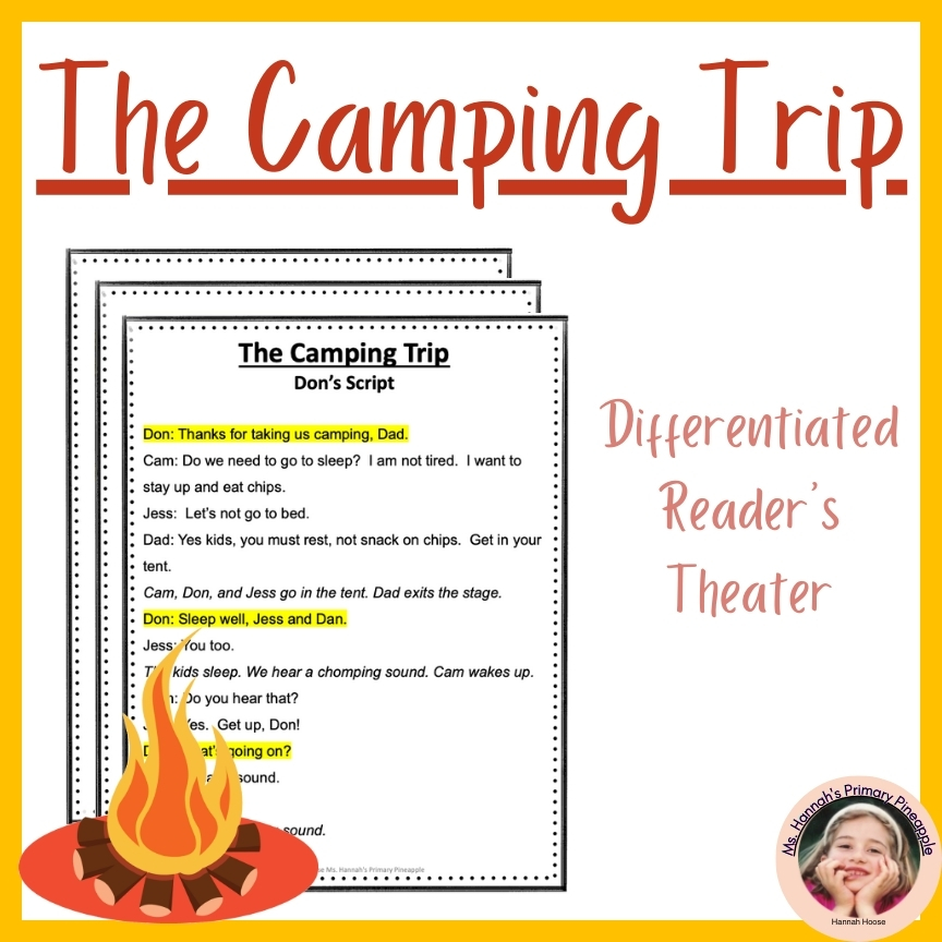 The Camping Trip- Differentiated, Decodable, First Grade Reader's Theater Script Science of Reading