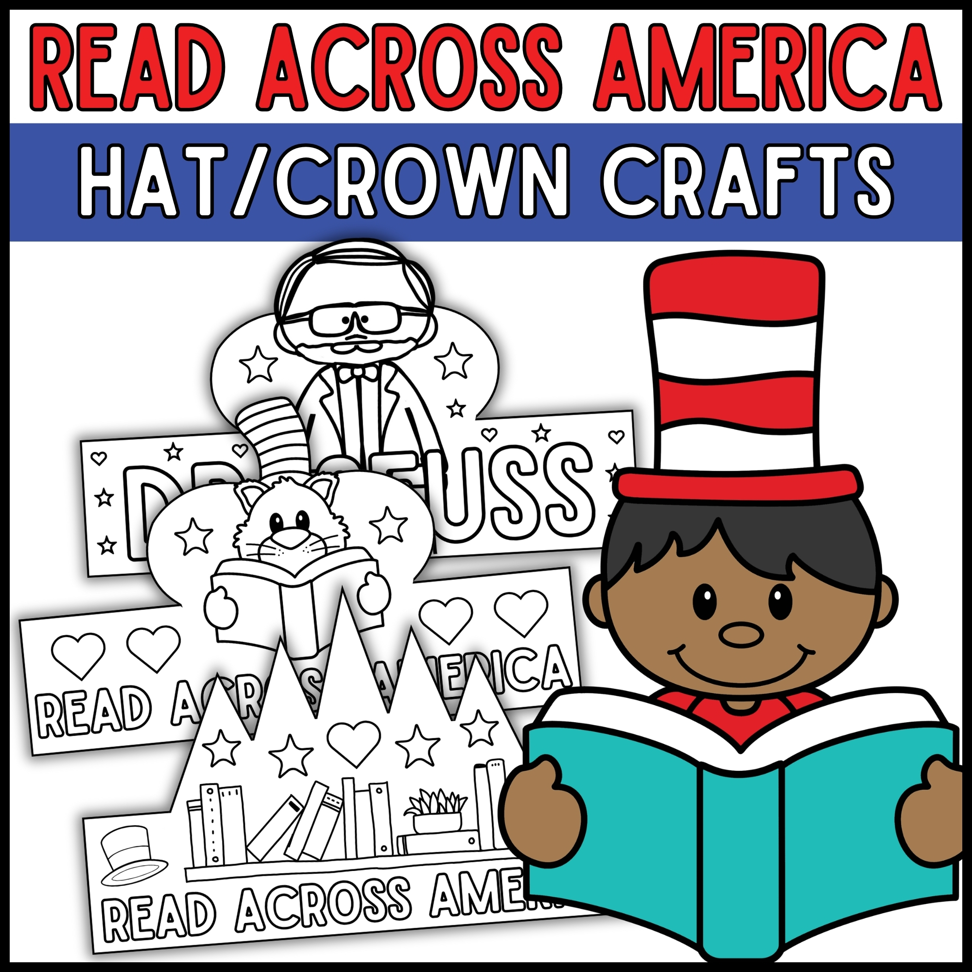 March Read Across America Day Mega Bundle: Coloring Pages, Craft, and ...