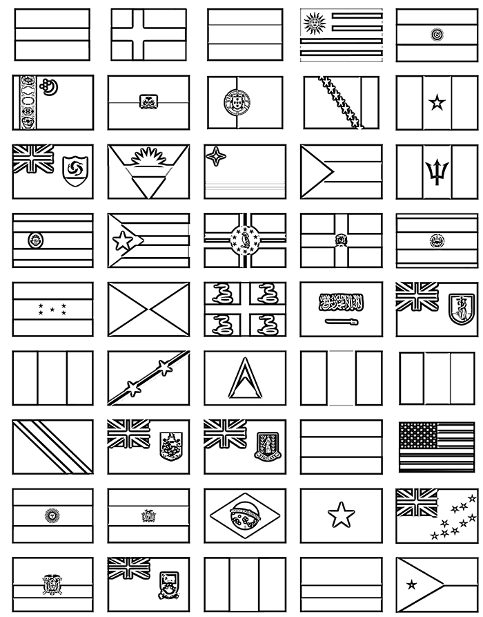 World Flags Coloring Pages