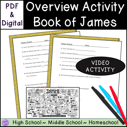 James Bible Book Summary Overview Activity - Made By Teachers