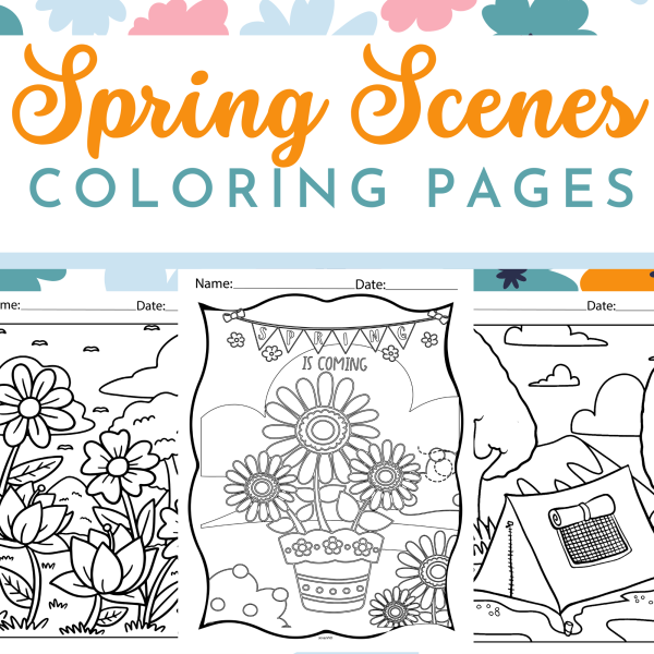 Printable Spring Scene Spring Scenes Coloring Pages: 10 Delightful Designs to Welcome the ...