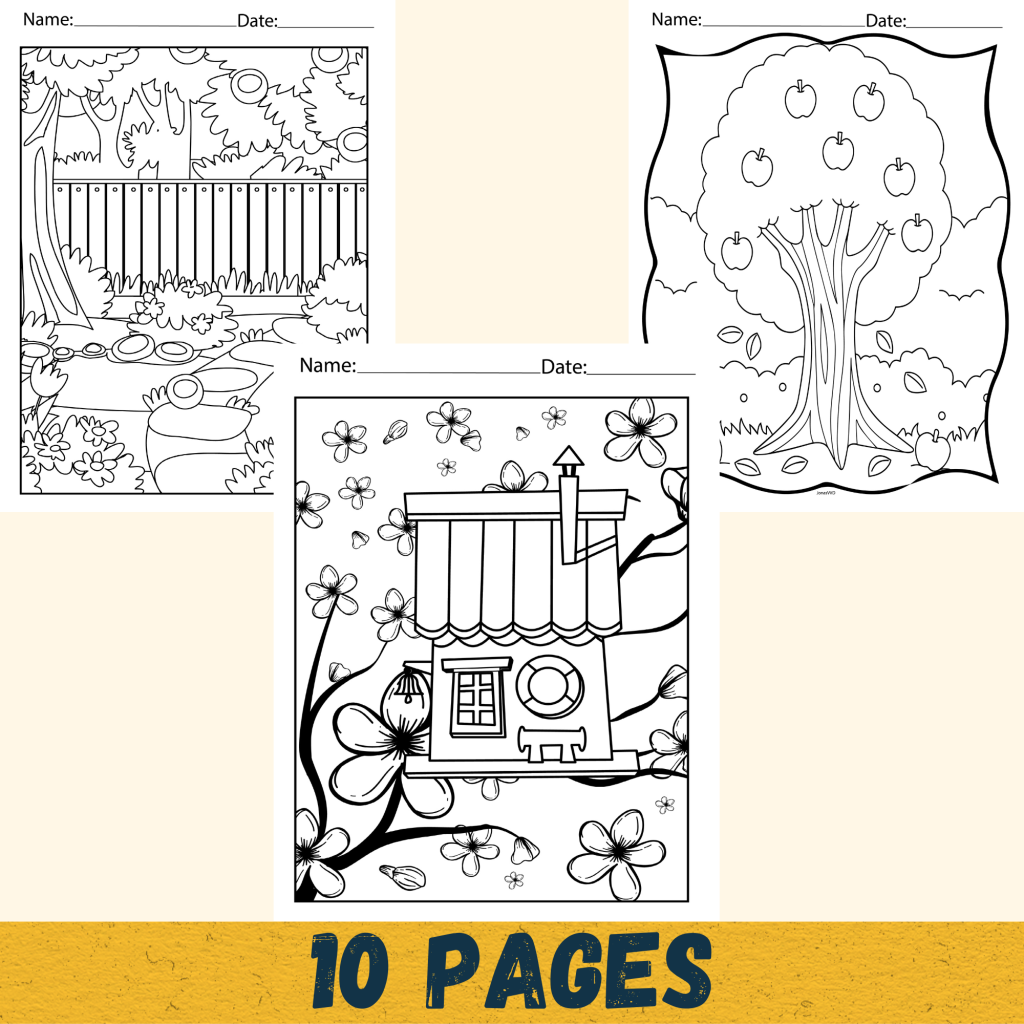 Spring Scenes Color Pages Spring Scenes Coloring Pages: 10 Delightful Designs to Welcome the ...