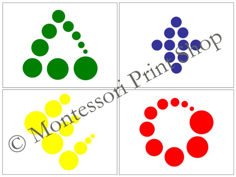 Cyliner Pattern Montessori Knobless Cylinder Pattern Cards - Set #1 | Made By Teachers