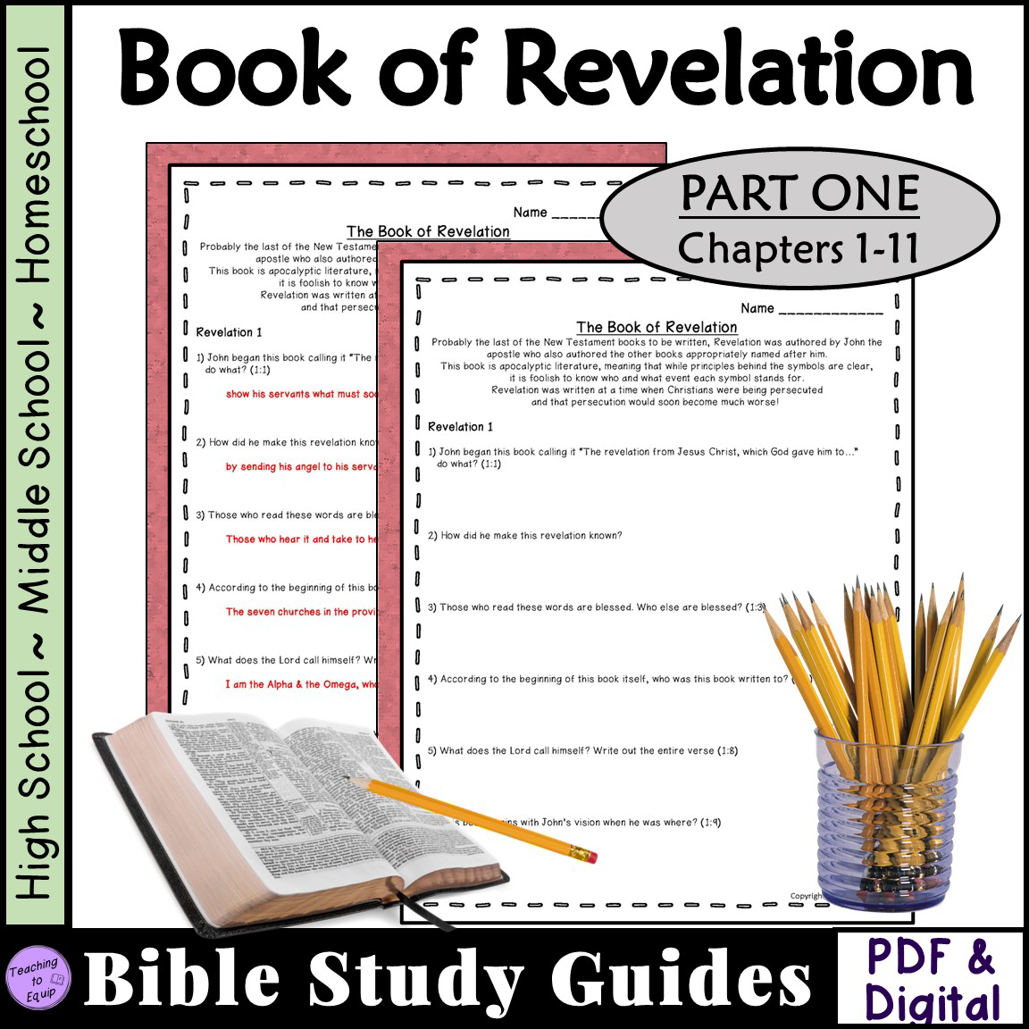 Revelation Bible study questions (CH 1-11)