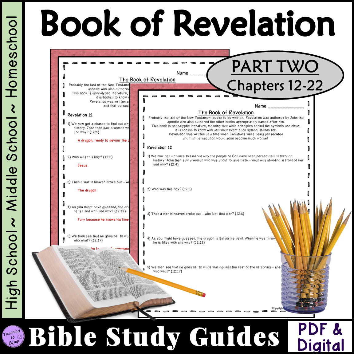 Revelation Bible study questions (CH 12-22)