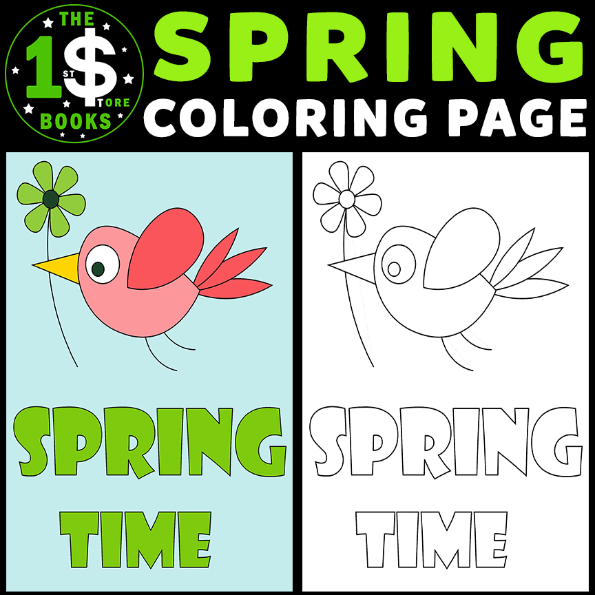 Spring Equinox Coloring Page | Hello ! Spring Time Holiday Coloring Sheet