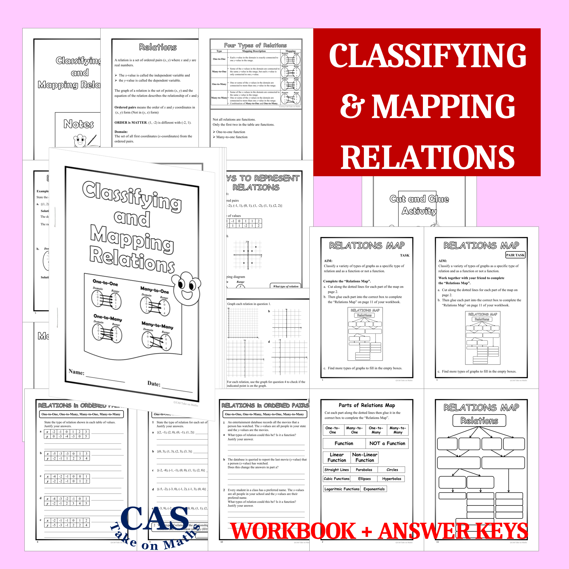 Functions-Classifying and Mapping Relations Workbook