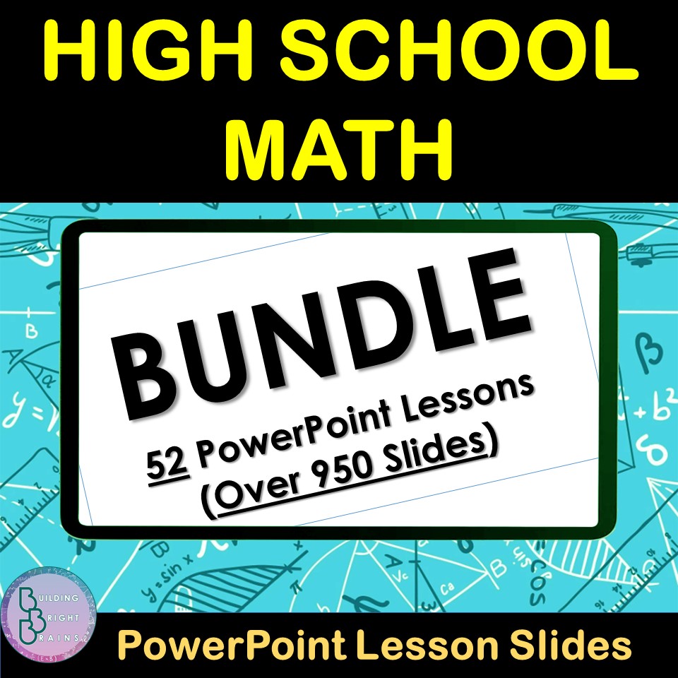 High School Math Bundle | PowerPoint Lesson Slides | Derivative ...