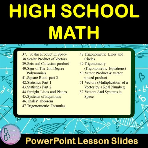 High School Math Bundle | PowerPoint Lesson Slides | Derivative ...