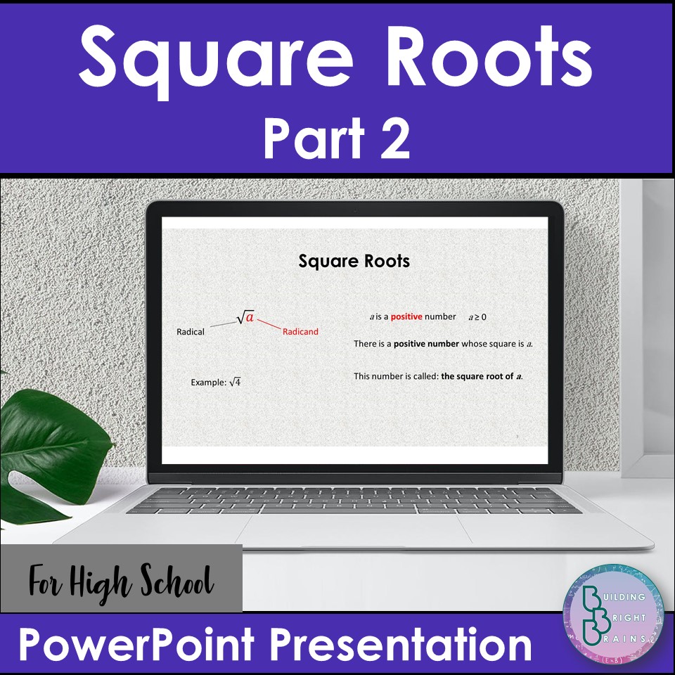 Square Roots part 2 | High School Math PowerPoint Lesson Slides