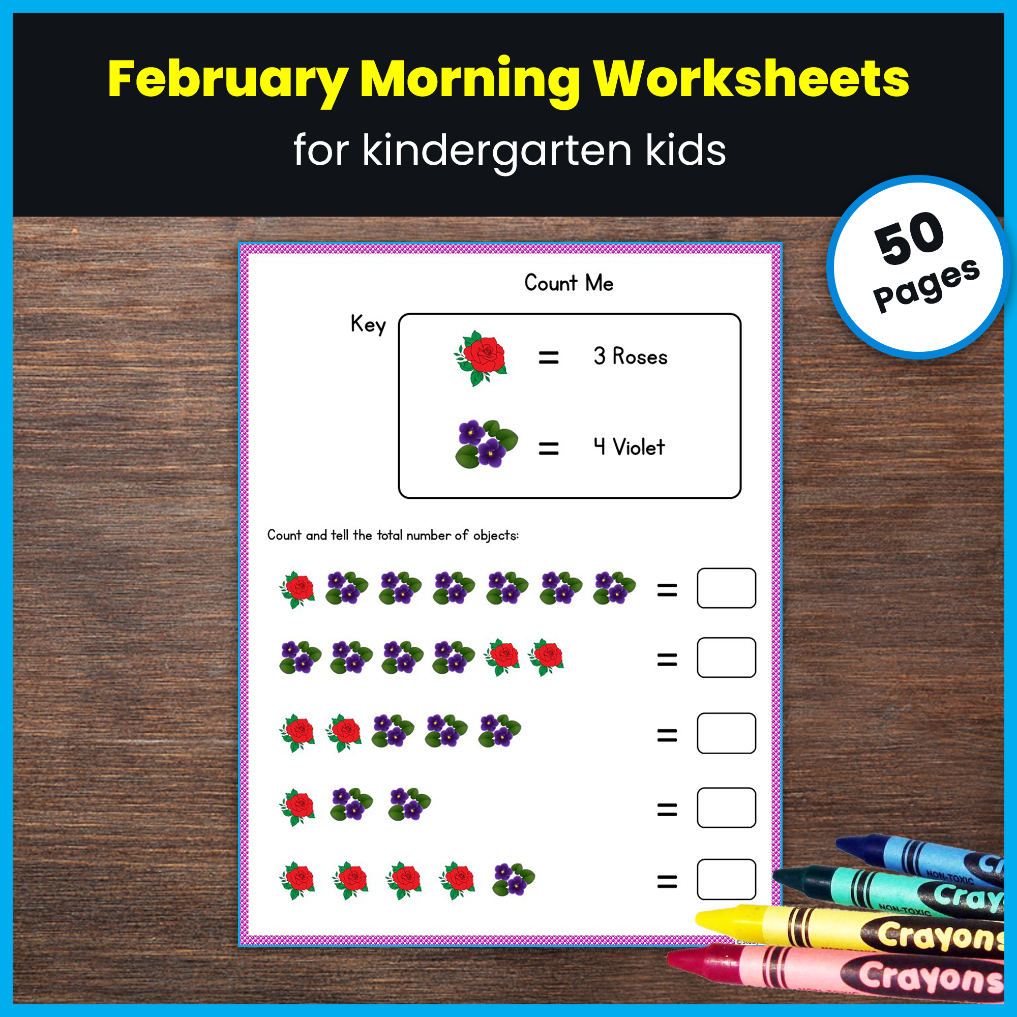 February Morning Work for Preschoolers | Common Core