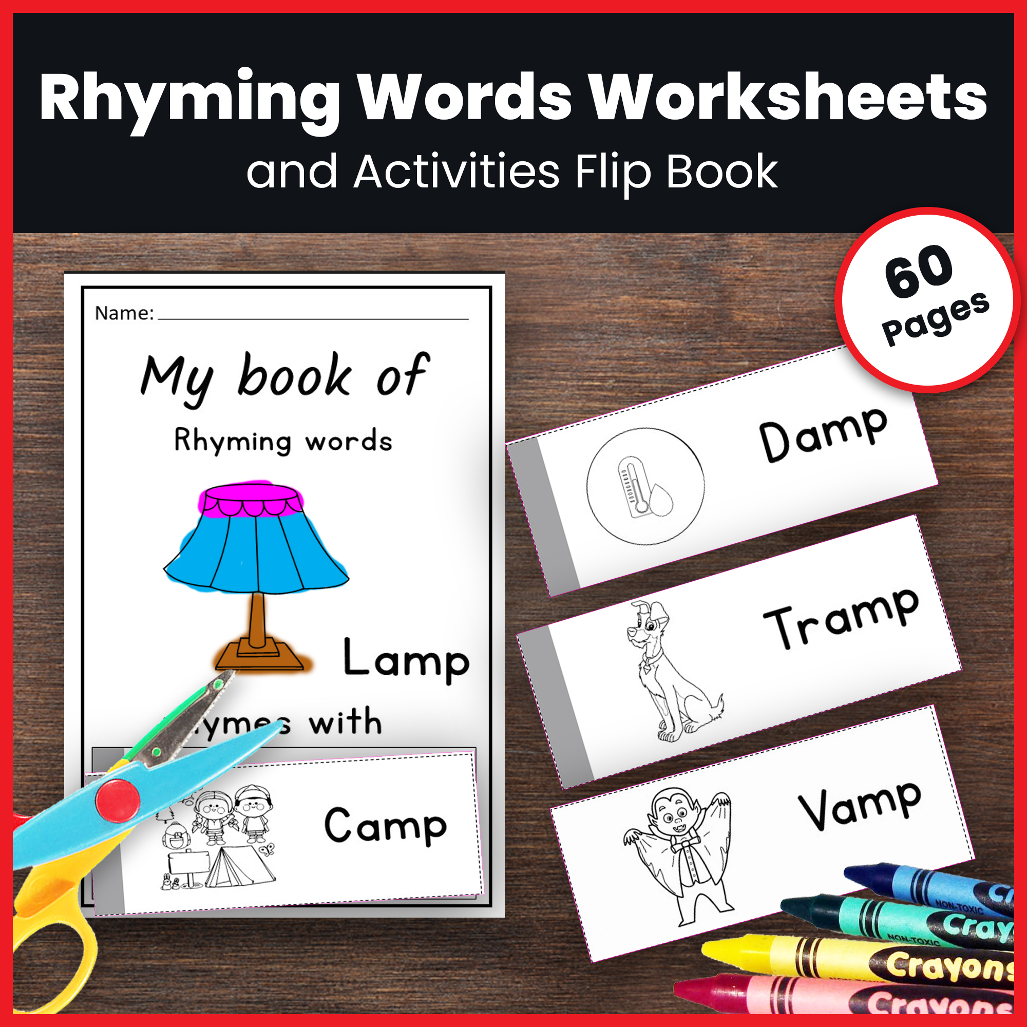 Rhyming Activities: Interactive Flip Books for Teaching Word Families