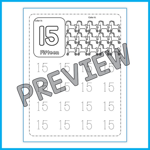 Number 20 Introduction 0-20 Number Introduction Worksheets with Tracing and Counting for ...